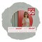 Light Grey Suede Mat Board for 24x24 Frames - Circle Opening for 20x20 Photos